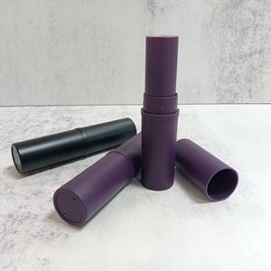 Tube vide rond de 8g pour fond de teint, en plastique noir mat, pour stick de fond de teint et correcteur, emballage cosmétique - Product Image 1
