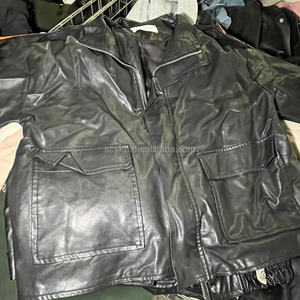 C10 Gebraucht Großhandel Ledermantel Designer Style Stoff Second Hand Kleidung Ukay Ukay 2 Hand Mäntel für Männer und Frauen - Product Image 2
