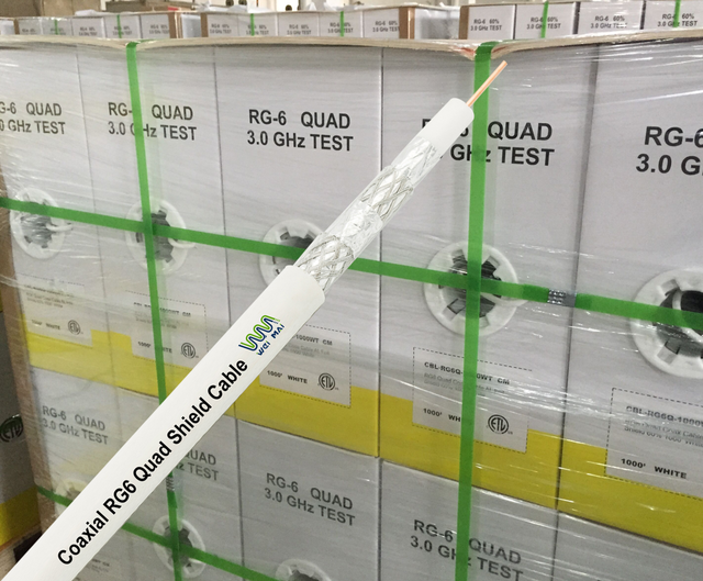 Coaxial Cable RG6 Quad Shield