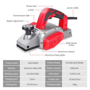 Ponceuse électrique portative multifonctionnelle HS A020 82mm pour le travail du bois, avec corps en aluminium, dégauchisseuse industrielle et domestique 220V - Product Image 2