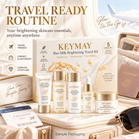Kit de Voyage Soin Visage au Lait de Riz OEM ODM – Éclaircissant, Hydratant, Nourrissant – Marque Privée, Vente en Gros, Personnalisé
