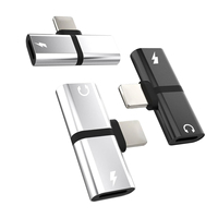 Adaptador de doble luz 2 en 1, divisor de auriculares, cable convertidor AUX de carga de Audio