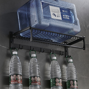 Juego de toallero de baño de diseño moderno, estante de toalla colgante de aluminio y acrílico con espacio mate, estantes de baño montados en la esquina - Product Image 6