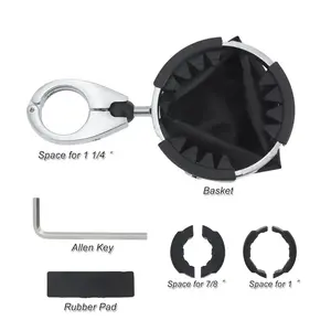 <span class=keywords><strong>Porte</strong></span>-gobelet de guidon de <span class=keywords><strong>moto</strong></span> avec panier pour Harley Touring Softail XL - Product Image 6