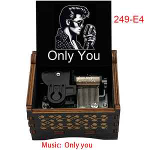Only You Wooden Music Box 18 Note Wind up Movement Special Gift for Wife Husband Lover Girlfriend Birthday Valentine's Day - Product Image 3