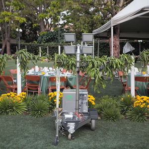 Générateur diesel silencieux 5 kW en promotion avec démarrage à distance, châssis ouvert et tour d'éclairage mobile, moteur pour éclairage et <span class=keywords><strong>phare</strong></span> - Product Image 2