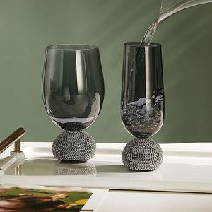 Verres à vin en verre rouge vintage, gobelets pour boire du jus - Product Image 3