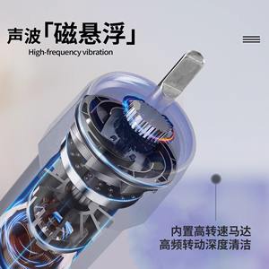 Brosse à dents électrique Little Star Diamond, rechargeable, sans fil, étanche IPX7, vibration haute fréquence, stérilisation, portable - Product Image 3