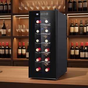 Enfriador de Vino Eléctrico, <span class=keywords><strong>Nevera</strong></span> Termoeléctrica Integrada para <span class=keywords><strong>12</strong></span> <span class=keywords><strong>Botellas</strong></span>, 32L - Product Image 4