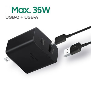 <span class=keywords><strong>Cargador</strong></span> PD de 35W Tipo C, Adaptador de Carga Súper Rápida de 35W con 2 Puertos <span class=keywords><strong>para</strong></span> Teléfonos Móviles <span class=keywords><strong>Samsung</strong></span> S23, S24, S25, S26 - Product Image 2