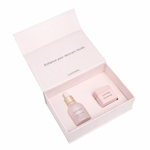 Boîte d'emballage cosmétique personnalisée, boîte cadeau rigide magnétique pour ensemble de soins quotidiens, boîte mate, fabricant de logo personnalisé - Product Image 4