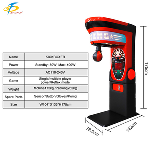 Máquina de Juego Arcade de Boxeo <span class=keywords><strong>KICKBOXER</strong></span>, con Protección, Durabilidad y Entretenimiento, de Plástico y Metal, con Altavoz Ligero, Operada con Monedas - Product Image 3