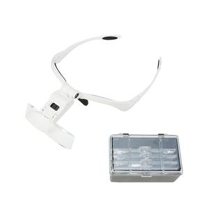 نظارات مكبرة للرأس بيضاء مع عدسات قابلة للتبديل, 1.0x-3.5X - Product Image 2