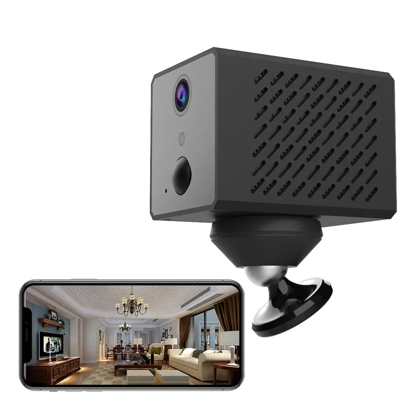 4G sim kart CB72 Mini kablosuz CCTV WIFI 1080p ile 2.6Ah pil görünmez IR ışık gizli kapalı kamera