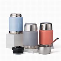 Fiambrera termo de bebé de acero inoxidable sin BPA de 500ML para comida caliente tarro de comida al vacío aislado