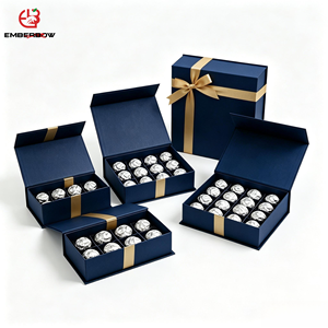 Caja de Cartón Grueso Reutilizable Ecológica de Alta Gama EBB con Cierre Magnético para Empaque de Regalo de Barras de Chocolate (Reciclable y Portátil) - Product Image 1