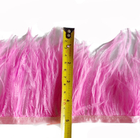 Ruban en tissu fait main 2 plis avec franges et garniture en plumes d'autruche pour loisirs créatifs, vêtements, robes, costumes, accessoires de chaussures et fêtes