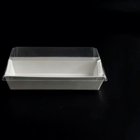 Boîte de rangement alimentaire premium robuste et sûre en matériau alimentaire, avec couvercle transparent convexe, pour desserts, gâteaux en tranches et autres aliments.