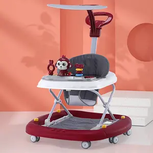 舒适的防侧翻高度可调可折叠婴儿助行器，带音乐玩具可拆卸的芒和手柄摇椅