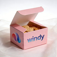 Scatola per Biscotti e Dessert con Stampa Logo Personalizzata, Biodegradabile, in Cartone Bianco, per Imballaggio di Burro, Formaggio, Pasticceria, con Inserti