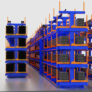 Étagère télescopique pliable électrique en acier, gain de place |   Stockage robuste à commande intelligente |   Certifié CE, antirouille pour une longue durée - Product Image 1
