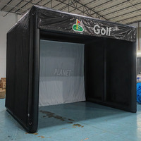 Clôture gonflable de simulateur de golf de tente de simulateur de golf de cage portative commerciale de simulateur de golf avec l'écran à fort impact