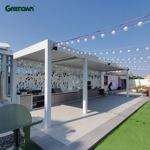 Pérgola con Techo de Lamas Motorizado, Ecológica, Sostenible, Impermeable y Personalizada, con Toldo Eléctrico para Patio - Product Image 1