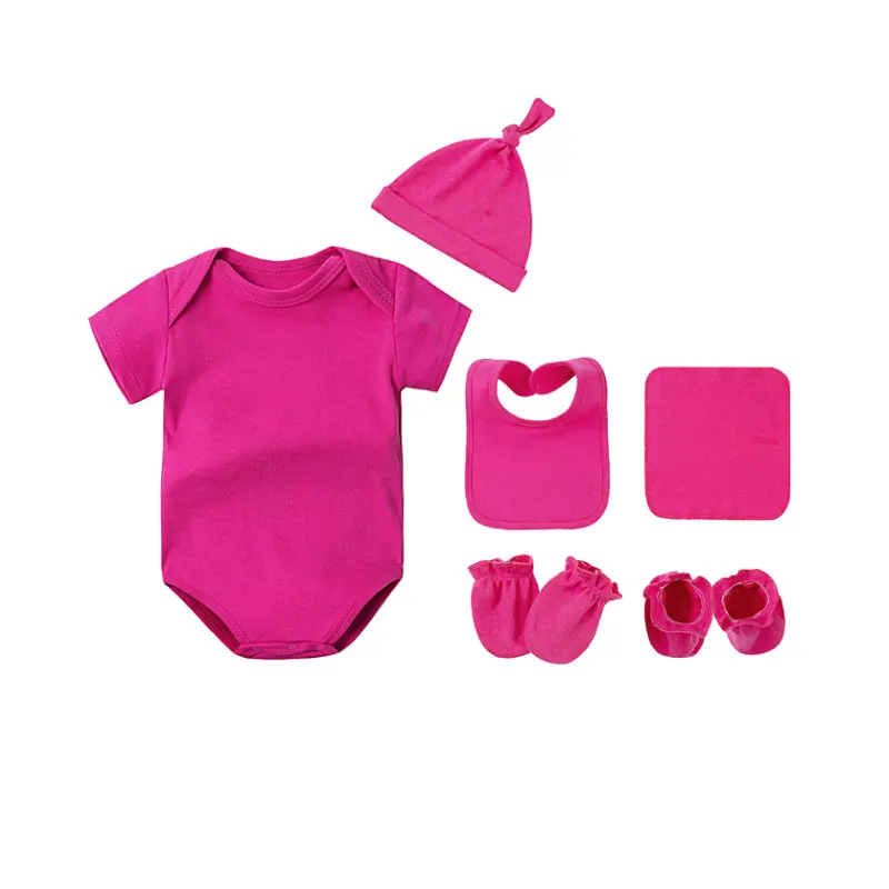 baby summer 100% cotton clothing set short sleeves baby rompers set baby girl romper set