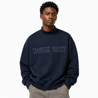 Sweat-shirt pour homme personnalisé OEM ODM avec logo, gris ciment, fermeture éclair 1/4, motif haltères, impression vieillie, pour la musculation