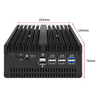H15 6L Ultra 7 155H Port AI Host Fanless Router Firewall Pfsense 6 ports LAN Barebone Ordinateur Industriel Mini PC 6 ports LAN