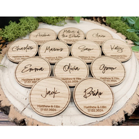 Noms de lieux en bois personnalisés Table de mariage Place réglage gravé étiquettes de nom décor de Table rustique