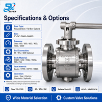Válvula de Bola de Alta Presión Forjada con Reducción de Diámetro, Montada en Trunnion, API 6D ASME B16.34 A105 LF2 F316, para Tuberías de Petróleo y Gas