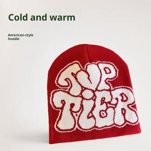 2025 Otoño/Invierno nuevo Beanie cálido y elegante tejido Beanie carta pareja sombreros - Product Image 3