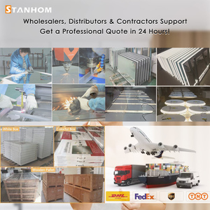 Gương trang điểm gắn tường STANHOM CE UKCA RoHs dành cho tiệm làm tóc, <span class=keywords><strong>salon</strong></span> tóc, khung vàng đen, gương bạc có đèn LED - Product Image 6