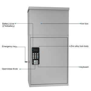 Buzón de Entrega de Paquetes Eléctrico con Cerradura de Combinación, Buzón de Acero para Exteriores - Product Image 4