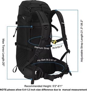 Sac à dos de randonnée en polyester imperméable avec housse de pluie pour camping alpinisme sac à dos - Product Image 6