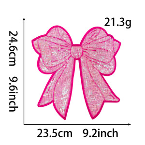 Vente en gros patchs brodés thermocollants à paillettes personnalisés patchs à paillettes de créateur avec nœud appliques pour vêtements patchs de casquette de camionneur - Product Image 3