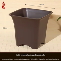 Pot de fleurs en résine pour jardin, style chinois minimaliste, avec plusieurs trous de drainage, pour orchidée de la baie rouge à feuilles fines