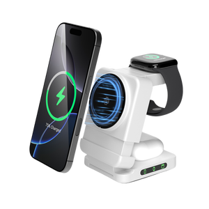 Caricabatterie Wireless 5 in <span class=keywords><strong>1</strong></span> <span class=keywords><strong>5W</strong></span> 7.<span class=keywords><strong>5W</strong></span> 10W 15W stazione di ricarica rapida con supporto per orologio e telefono auricolare - Product Image 6