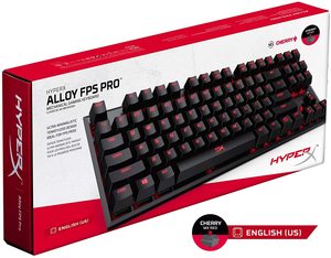ราคาขายส่งแท้ 100% มีสินค้าในสต็อก คีย์บอร์ดเกมมิ่งแบบไม่มีปุ่มตัวเลข HyperX Alloy FPS Pro Tenkeyless Mechanical ใช้สวิตช์ Cherry MX Red - Product Image 3