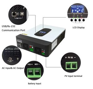 En Stock: Inversor Solar HARS Smart 3.2KVA 24VDC con MPPT, Onda Sinusoidal Pura, Híbrido Solar Fuera de Red SM-3200H - Product Image 3