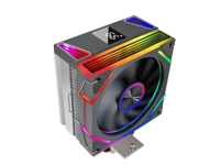 Pendingin CPU Udara T400 4 Heat Pipe 120mm Lampu Warna Tetap 3Pin Kipas Pendingin Untuk Intel LGA & AMD AM Series Gaming PC