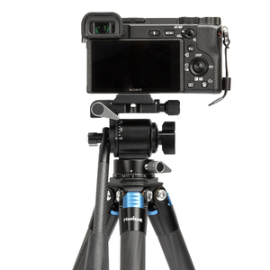 Mini nhỏ gọn DSLR máy ảnh Hợp kim nhôm video chất lỏng đầu Pan nghiêng Tripod núi - Product Image 5