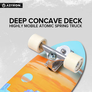 AZTRON IN.SCAPE Planche à roulettes de type Cruiser de <span class=keywords><strong>32</strong></span> pouces en érable 7 plis pour le carving et le pumping, Skateboard <span class=keywords><strong>Surf</strong></span> <span class=keywords><strong>Skate</strong></span> Surfskate - Product Image 3