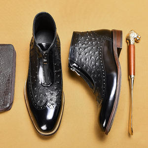 Chaussures de mariage pour hommes en cuir véritable respirant, de haute qualité, tendance, élégantes, formelles, à bout pointu, rehaussantes - Product Image 4