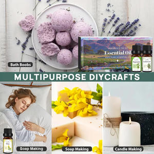 Coffret Cadeau d'Huiles Essentielles 100% Pures de Menthe Poivrée, Ylang Ylang et Eucalyptus – 6 Pièces, Aromathérapie Naturelle pour Diffuseur et Soins de la Peau - Product Image 4