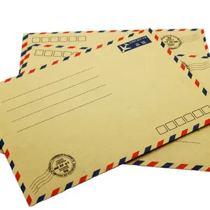 RTS Low MOQ personalizzato Express Postcard buste di carta per lettere Brown Kraft Self Seal Post Express busta per imballaggio postale