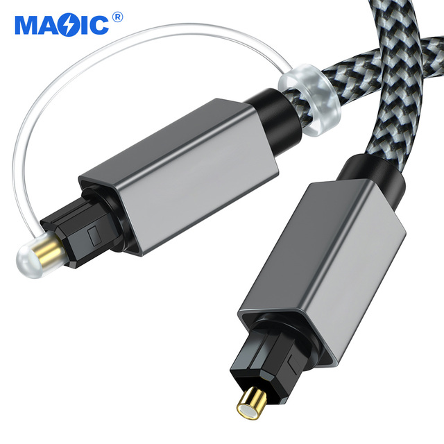 New Digital Audio Fiber Cable Toslink Speaker Cable SPDIF Fiber Optical Audio Braided Cable for TV Box DVD