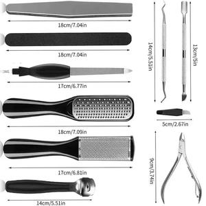 Kit de soins des ongles et des pieds, outils de pédicure professionnels, râpe à pieds, éliminateur de peaux mortes pour les soins à domicile et en salon - Product Image 3