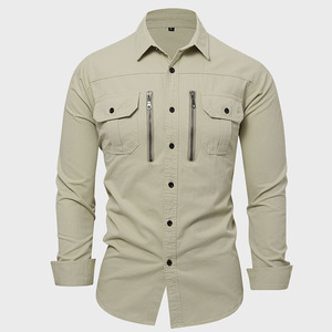 All'ingrosso camicia da uomo Casual 100% cotone manica lunga top tattico escursionismo all'aperto camicie traspiranti per gli uomini - Product Image 2